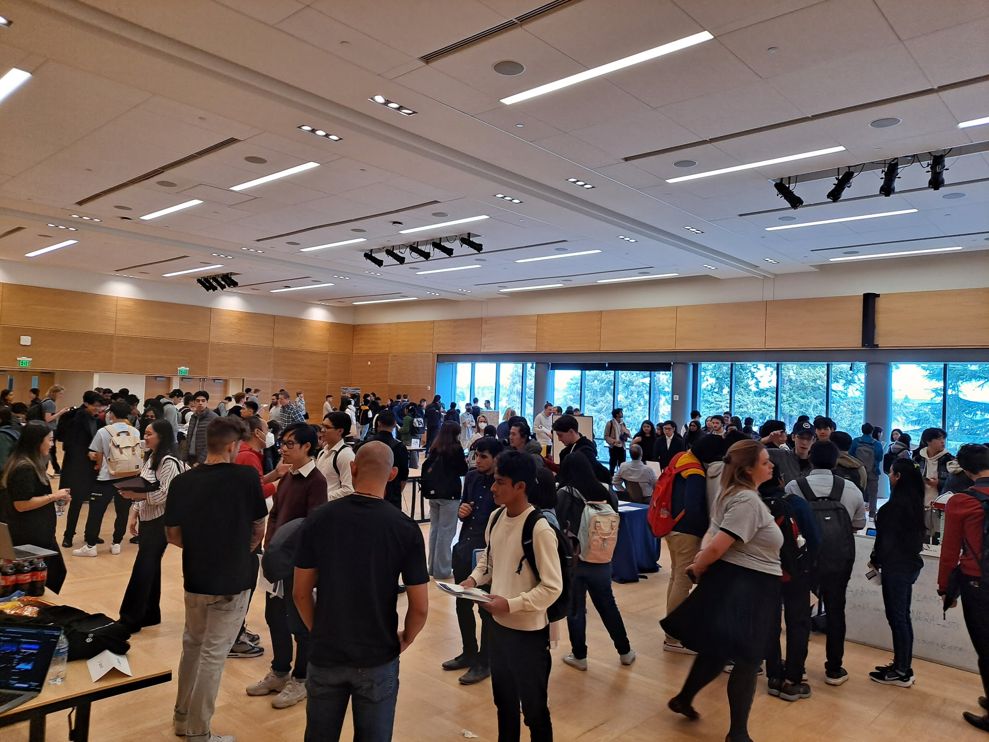 Overview of crowd at the career fair
